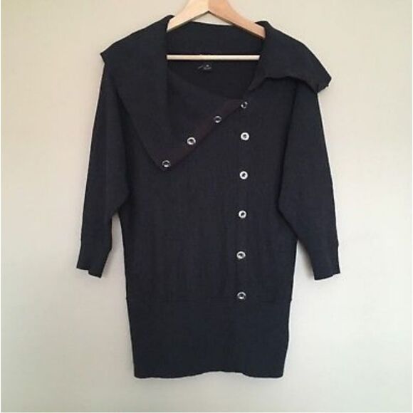 WHBM Women's black Sweater Cowl Neck - Picture 2 of 5